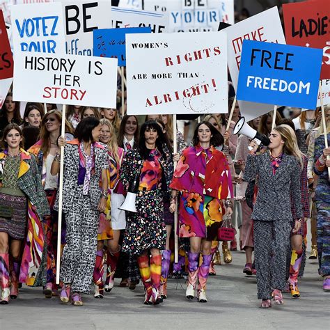 chanel protest runway|chanel spring 2015.